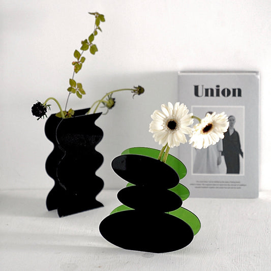 Black Acrylic Vase
