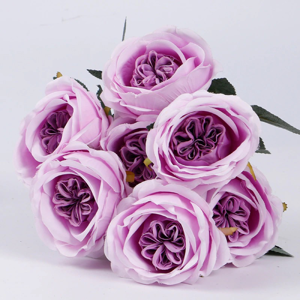 17.7" Artificial Austin Rose Bouquet | 7 Colors