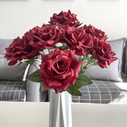 17.7" Fake Rose Bouquet | 9 Colors