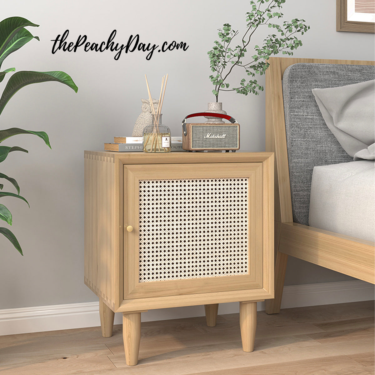 Mid-century Cane Nightstand | 5 Colors