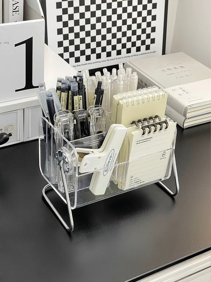 Acrylic Rotatable Desk Storage Organizer