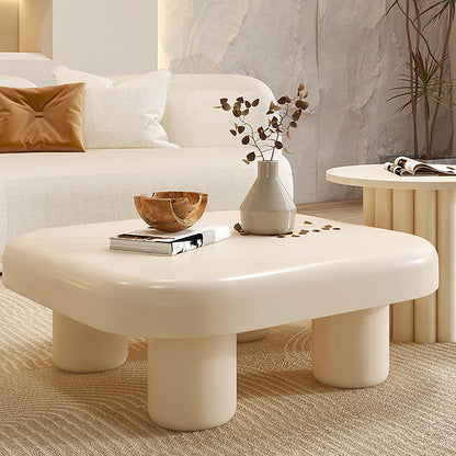 Cream White Square Coffee Table