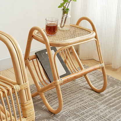 Natural Bamboo Side Table