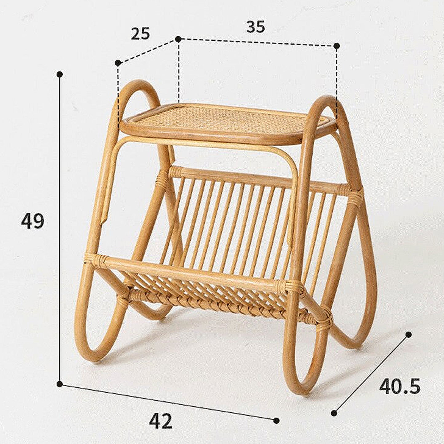 Natural Bamboo Side Table