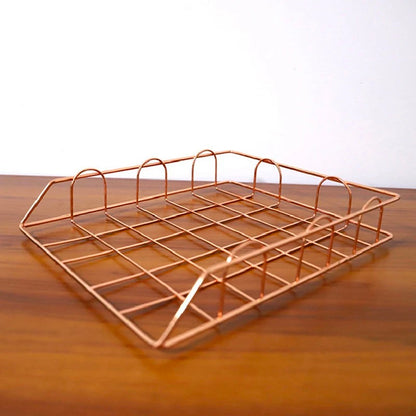 Stackable A4 Paper Metal Tray Desk Organizer