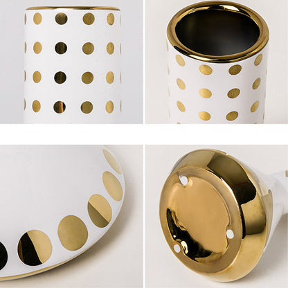 Gold Plated Ceramic Vases