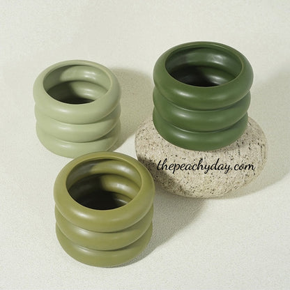Matcha Green Ceramic Pots