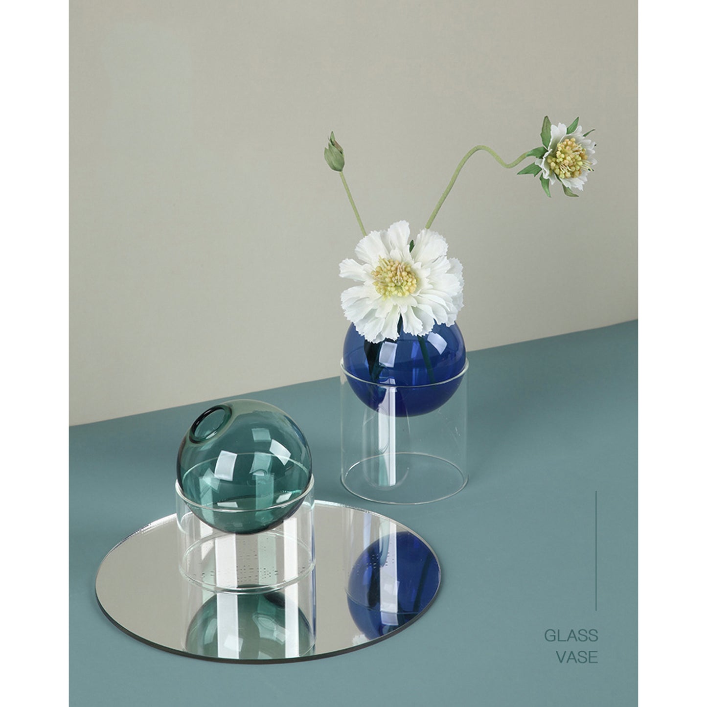 Glass Globe Vase with Clear Stand