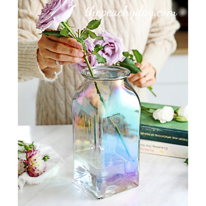 Iridescent Glass Vase