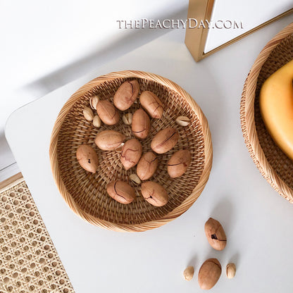 Rattan Round Storage Basket