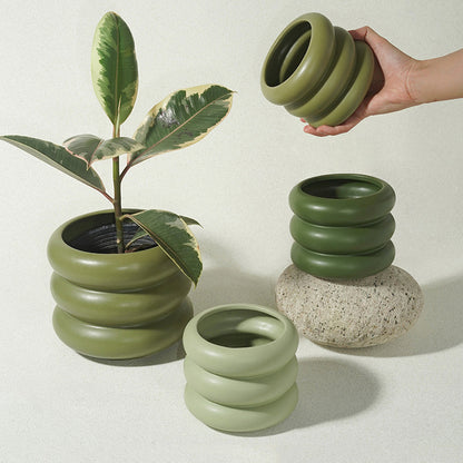 Matcha Sage Green Ceramic Pots for Plants Succulent Planters orchid ceramic planter pot sage green vases