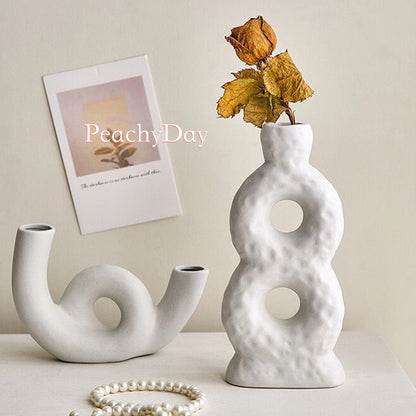 Abstract Ceramic Vase Sculpture