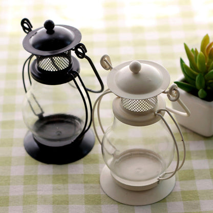 Glass Lamp Tea Light Candle Holder