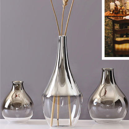 Ombre Silver Glass Vase