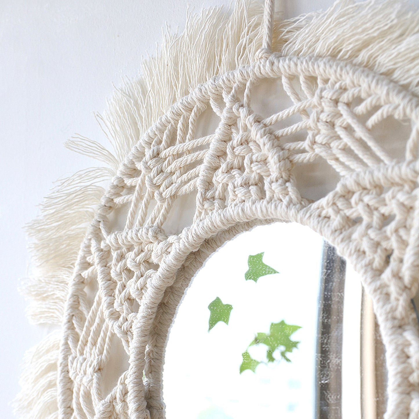 Boho Macrame Wall Mirror