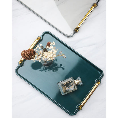 Plastic Tray with Gold Handle