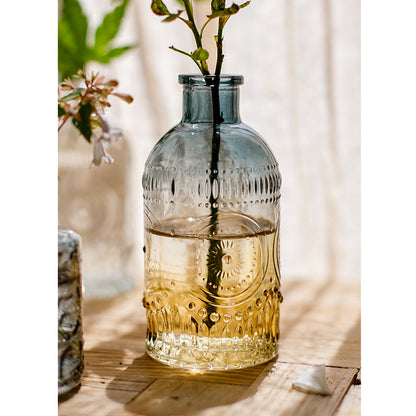 Ombre Teal & Amber Vase
