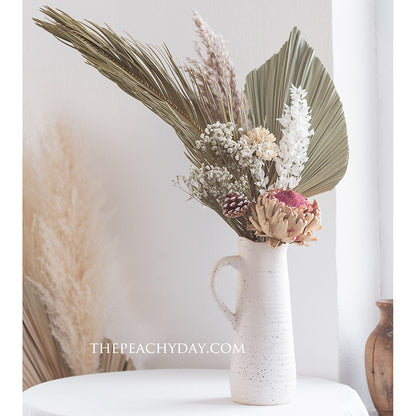 Dried King Protea tropical home decor wedding bouquet flower arrangements