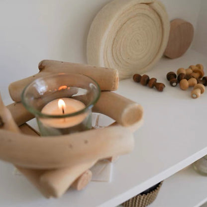 Wooden Tea-light Candleholder