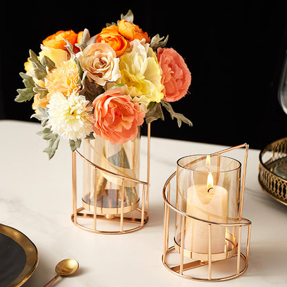Luxury Champagne Gold Candle Holders