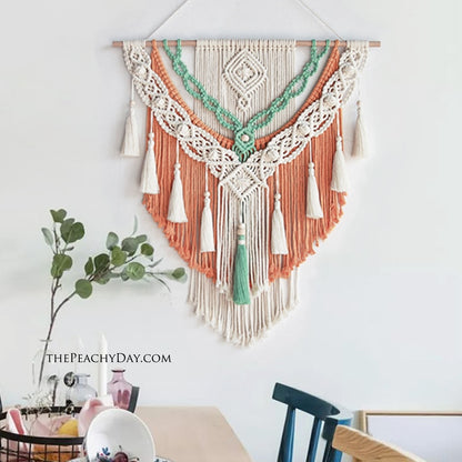 Colored Macrame Wall Hanging Tapestry