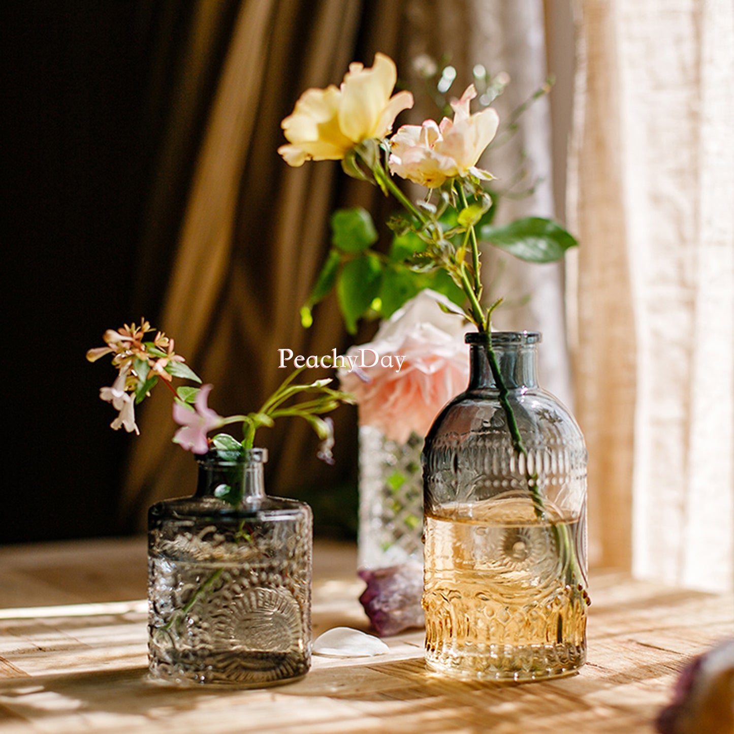 Ombre Teal & Amber Vase