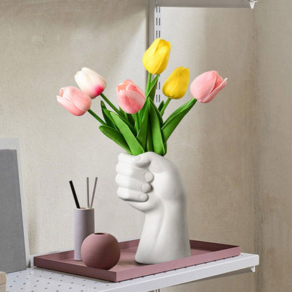 Ceramic Hand Flower Holder Vase