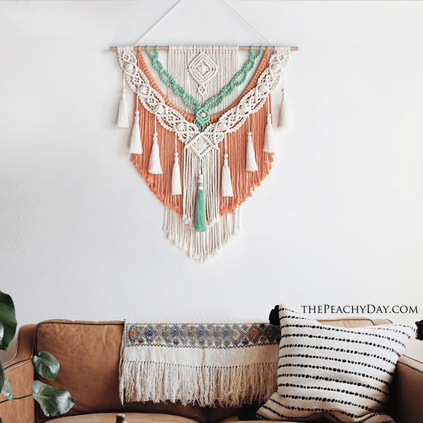 Colored Macrame Wall Hanging Tapestry