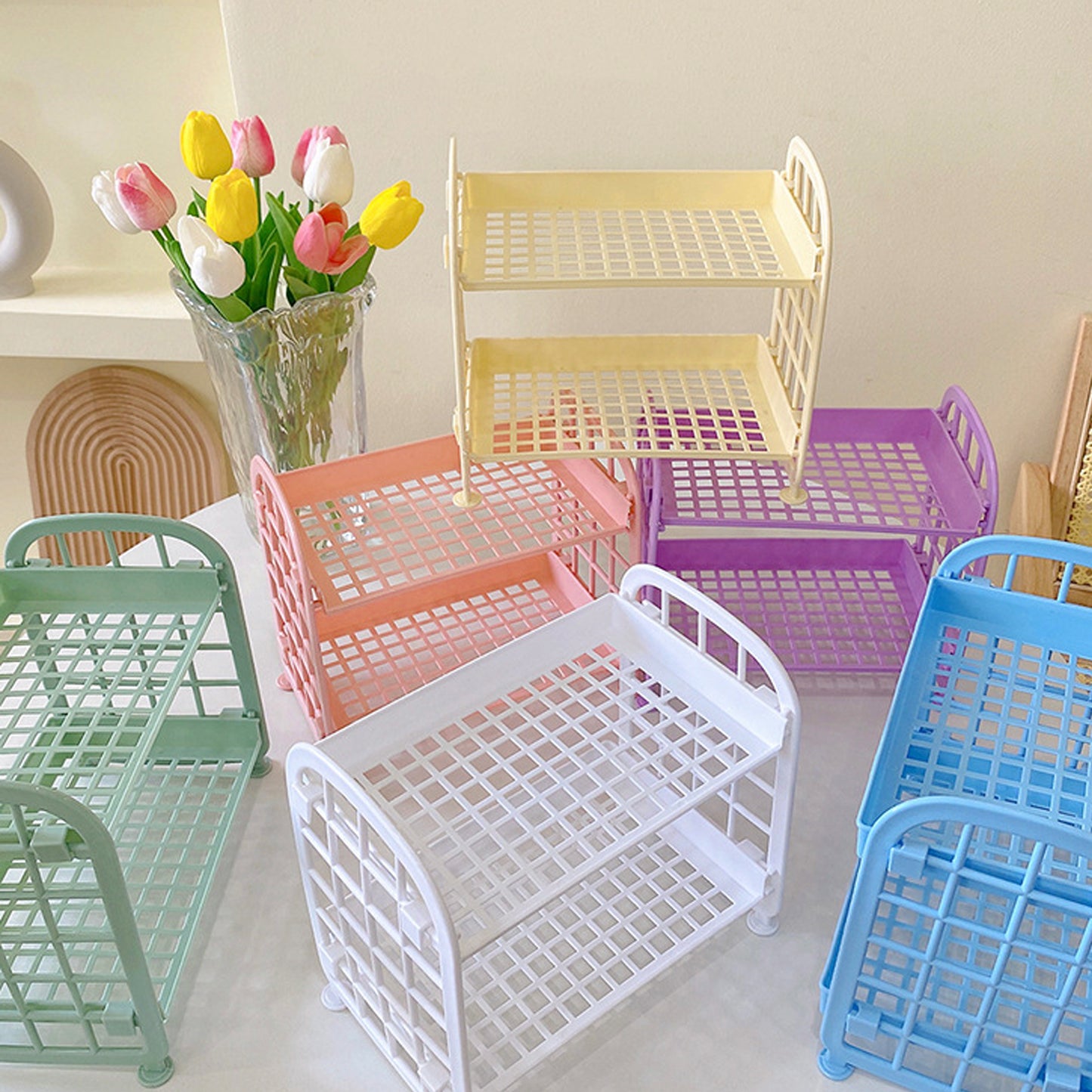 Plastic Desktop Shelf in 6 Colors