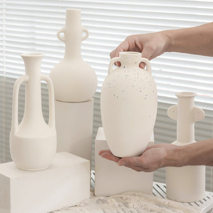 Scandinavian White Ceramic Vase