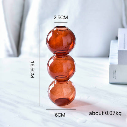 Stacked-Globes Glass Vase