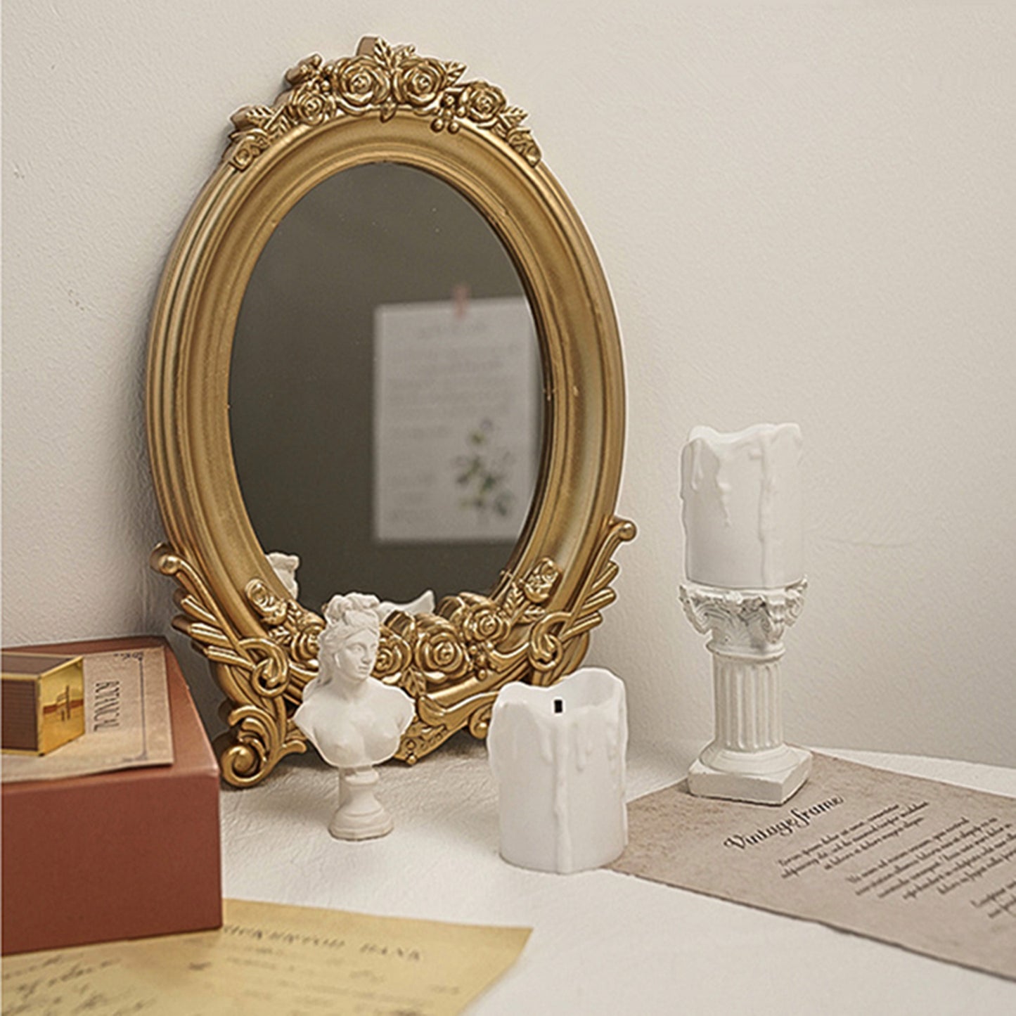 Vintage Mirror with Golden Frame