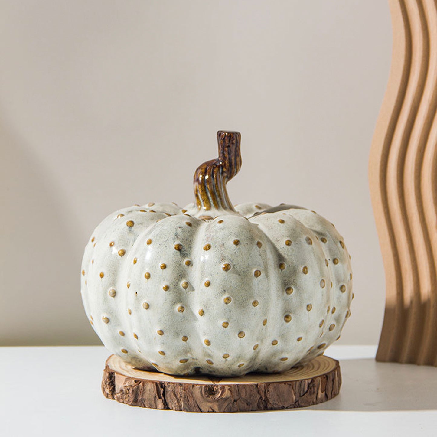 Rustic Ceramic Pumpkin