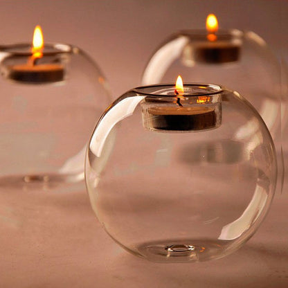 Glass Tea Light Candle Holder