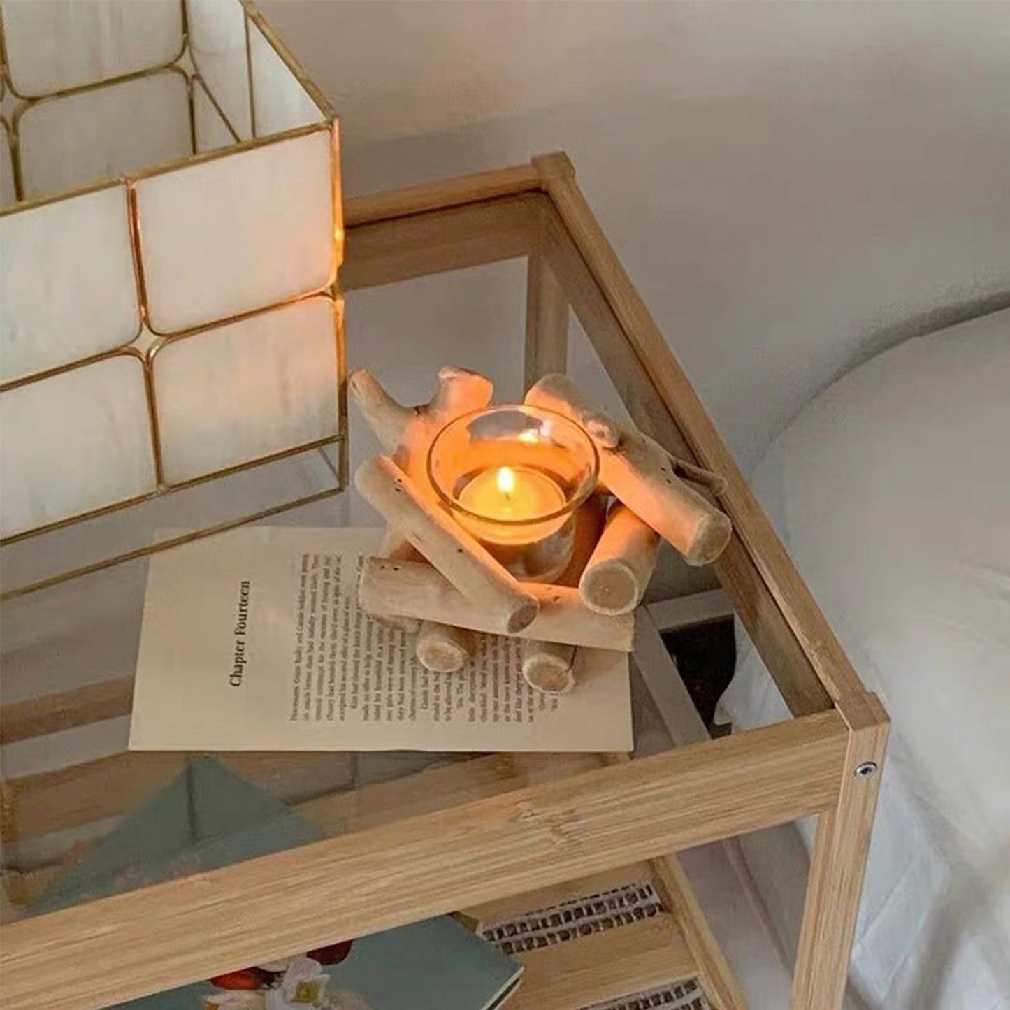 Wooden Tea-light Candleholder