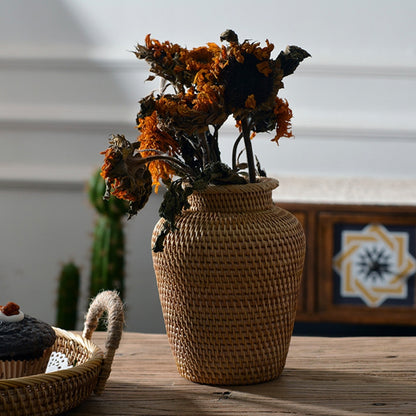 8“ Handmade Rattan Vase