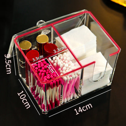 Acrylic Qtip Cotton Pads Dispenser
