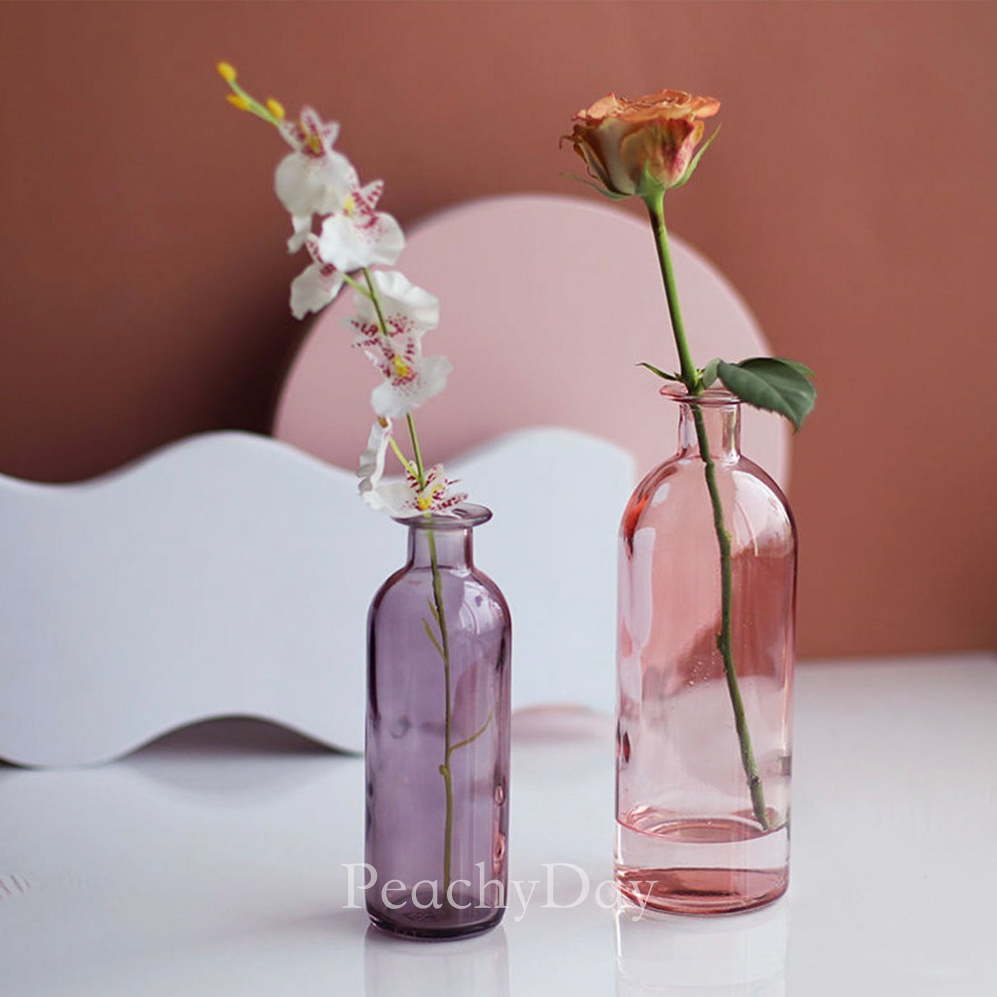 Colorful Glass Bottle Vases | 6 Colors