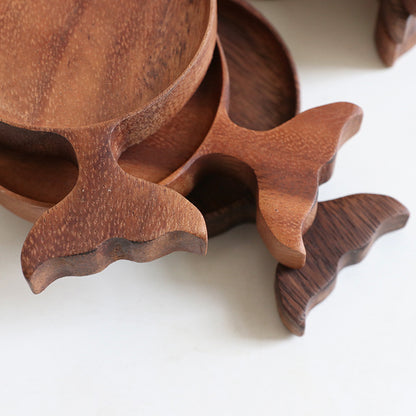 Wooden FIsh-shaped Cup Coaster