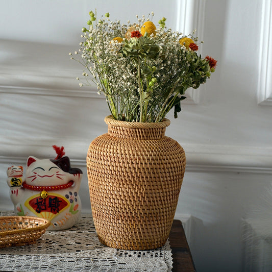 8“ Handmade Rattan Vase
