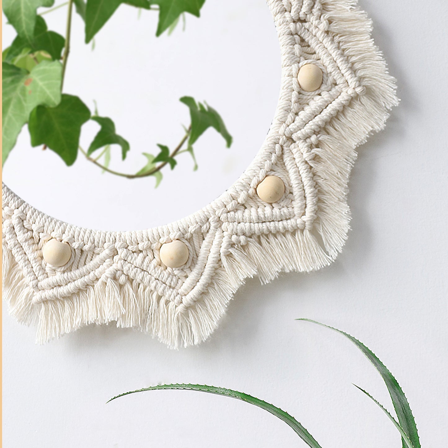 Boho Macrame Wall Mirror