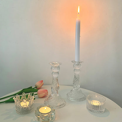 Glass Candle Stick Holder