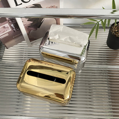 Tissue Box in Silvery & Gold