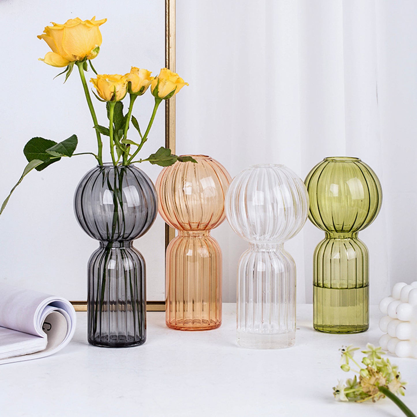 Glass Vase in 6 Colors