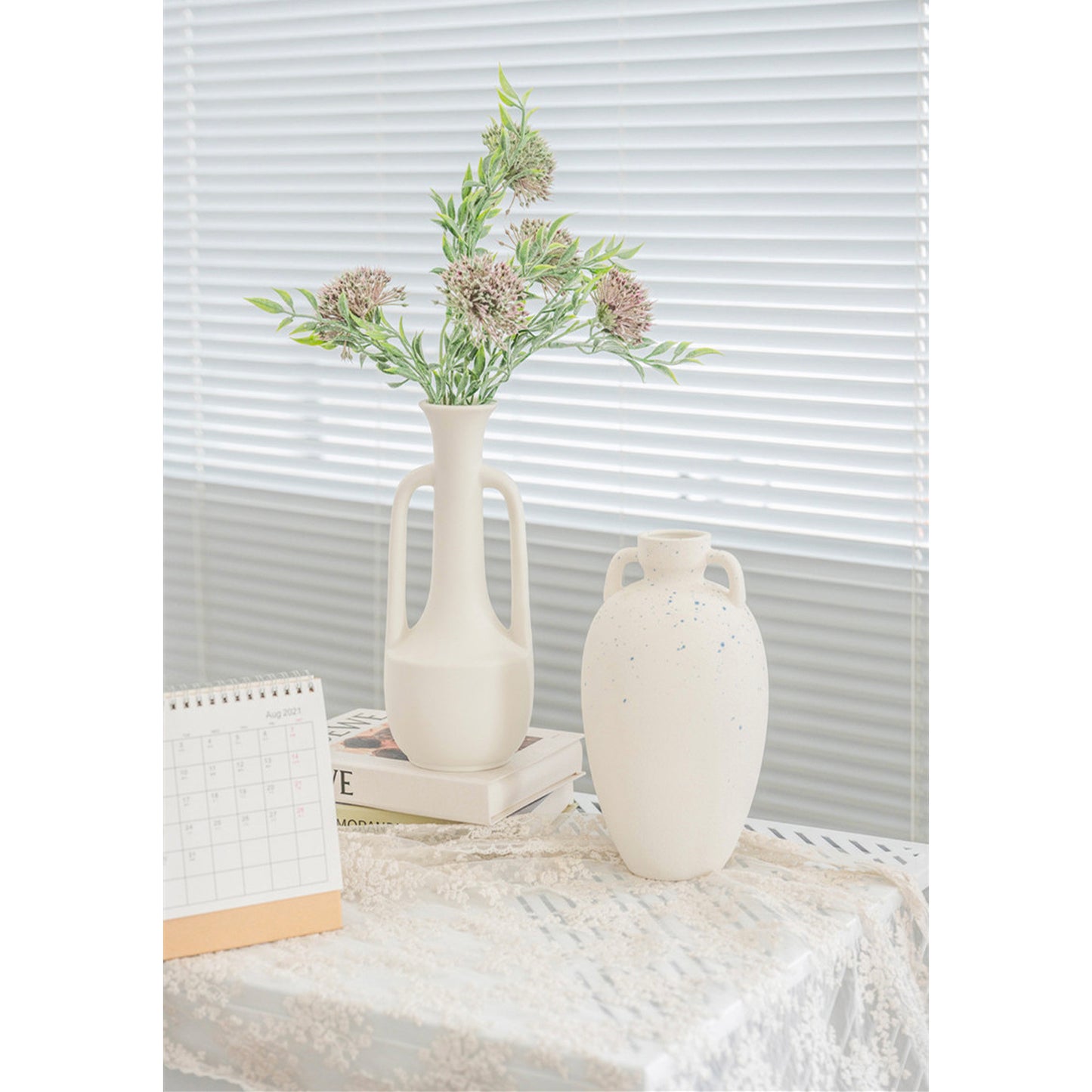 Scandinavian White Ceramic Vase