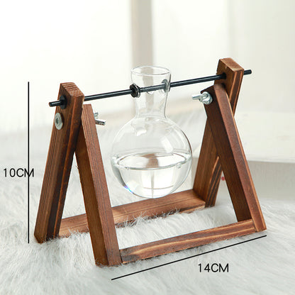 Plant Terrarium with Wood Stand