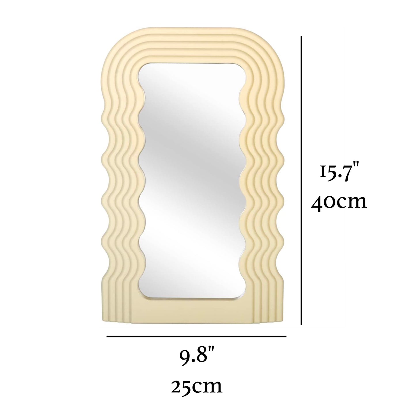 Aesthetic Mirror with Wave Irregular Frame