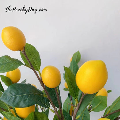 25.5" Artificial Lemon Branch