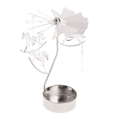 Spinning Silver Tea Light Holder