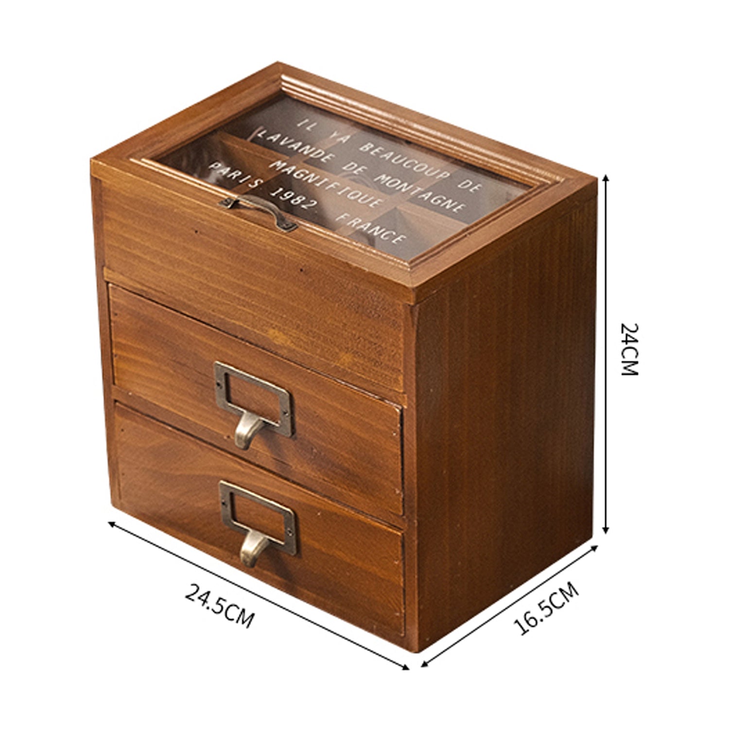 Vintage Wooden Box Storage Drawer Wooden Chest Of Drawers Jewelry Cosmetics  Organizer Office Home Decoration Desktop